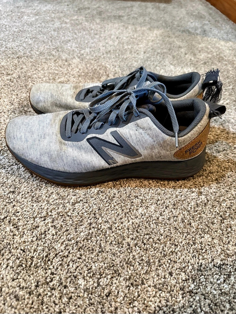 New Balance Knit Gray Athletic Sneakers